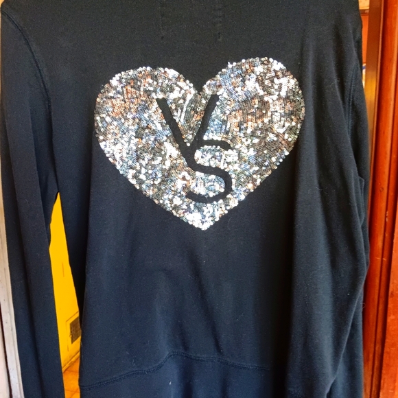 VS SUPERMODEL ESSENTIALS BLING HOODIE. L - Picture 1 of 6